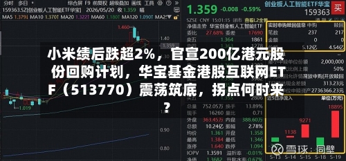 小米绩后跌超2%，官宣200亿港元股份回购计划	，华宝基金港股互联网ETF（513770）震荡筑底，拐点何时来？-第3张图片
