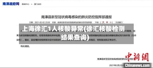 上海徐汇1人核酸异常(徐汇核酸检测结果查询)-第3张图片