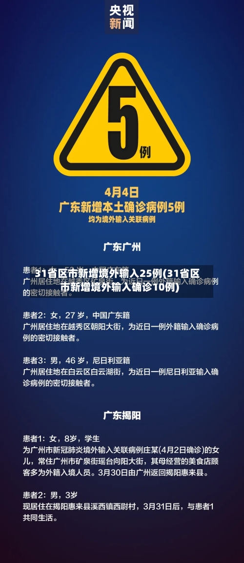 31省区市新增境外输入25例(31省区市新增境外输入确诊10例)-第2张图片