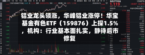 铝业龙头领涨	，华峰铝业涨停！华宝基金有色ETF（159876）上探1.5%，机构：行业基本面扎实，静待后市修复-第2张图片