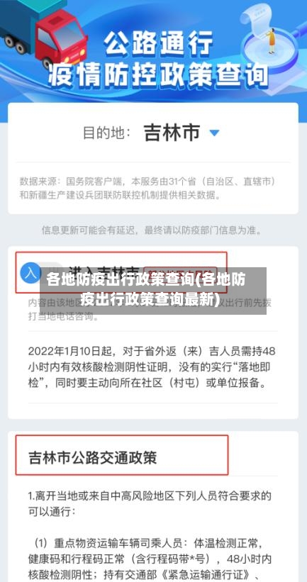 各地防疫出行政策查询(各地防疫出行政策查询最新)