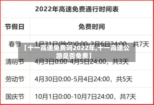 【十一高速免费吗2022年,十一高速公路是否免费】