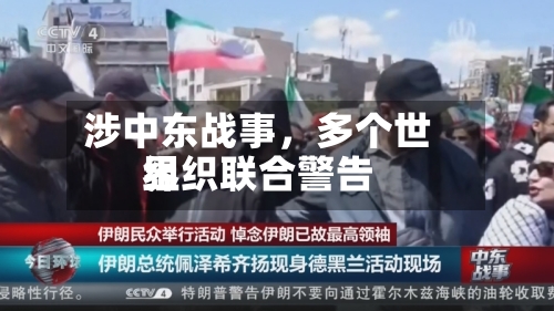 涉中东战事，多个世界组织联合警告