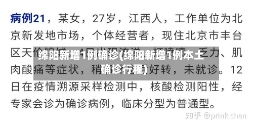绵阳新增1例确诊(绵阳新增1例本土确诊行程)-第2张图片
