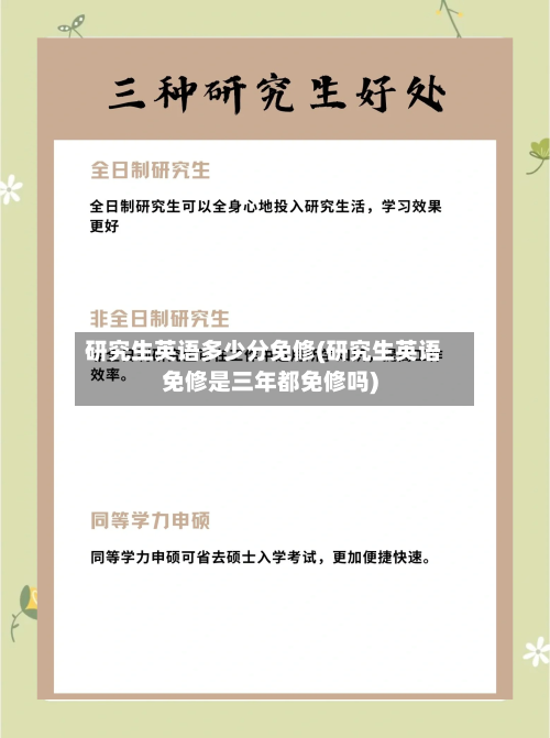 研究生英语多少分免修(研究生英语免修是三年都免修吗)-第3张图片