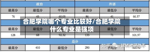 合肥学院哪个专业比较好/合肥学院什么专业是强项-第3张图片