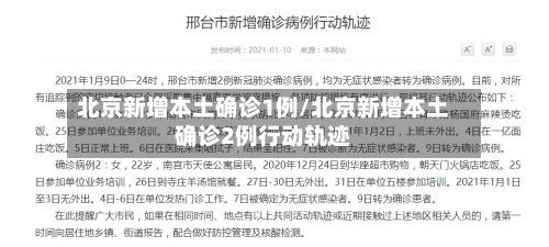 北京新增本土确诊1例/北京新增本土确诊2例行动轨迹-第2张图片